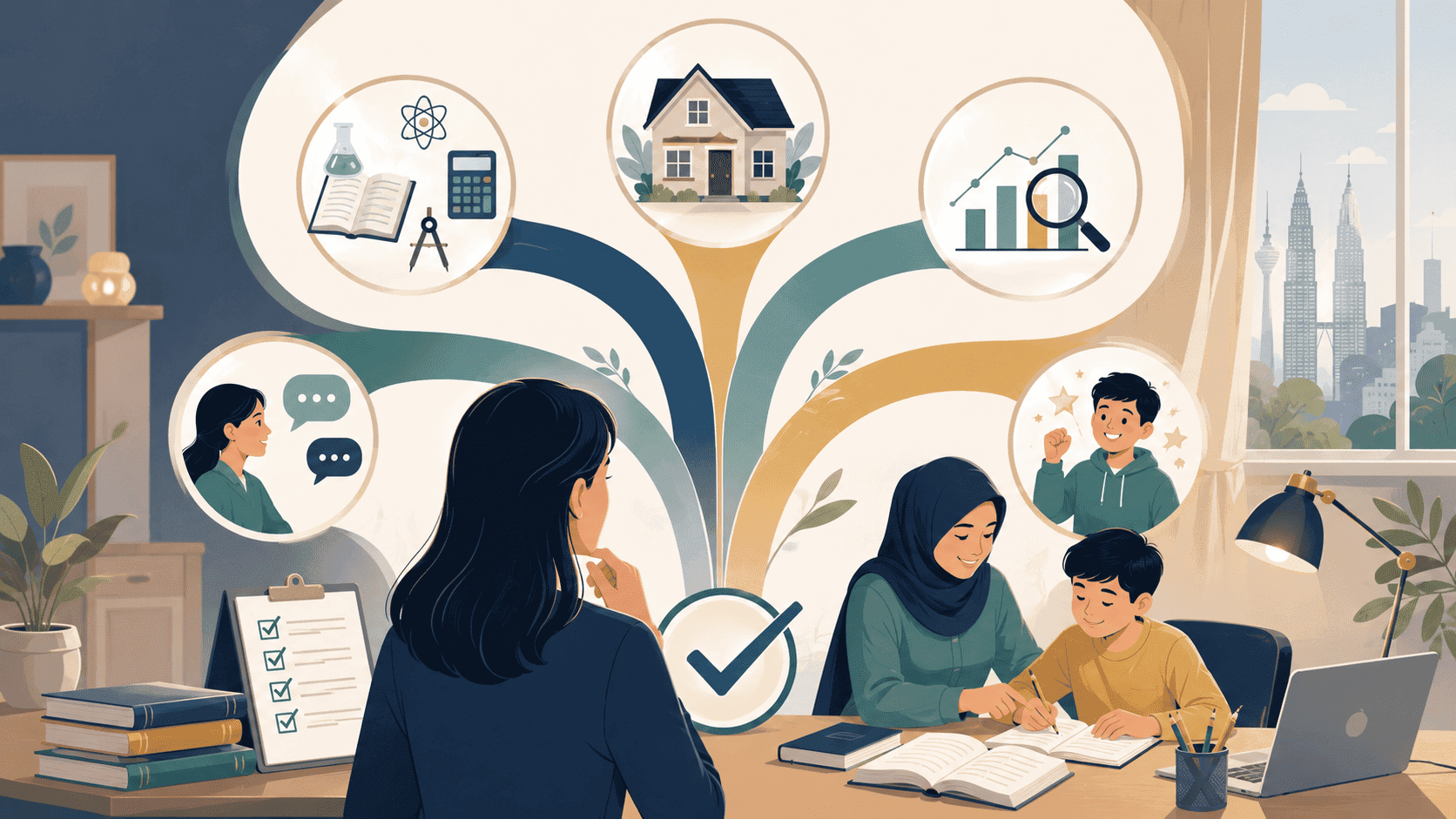 Private tutor consultation in Malaysia showing parents how to choose tutoring support for a child's learning needs