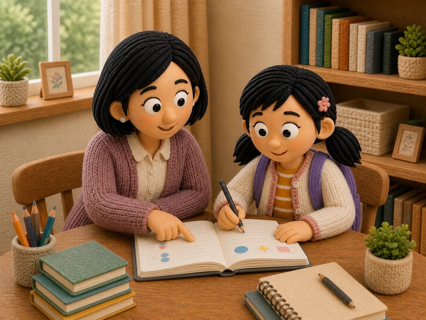 A tutor and student beginning a lesson together