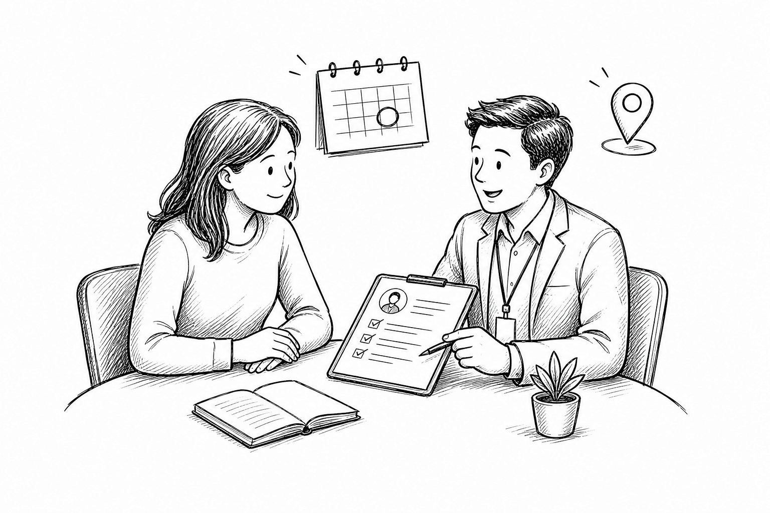 A tutor discussing personalized learning options with a student